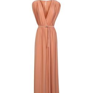 Brand new with tags authentic Norma Kamali Athena gown in salmon, size XL